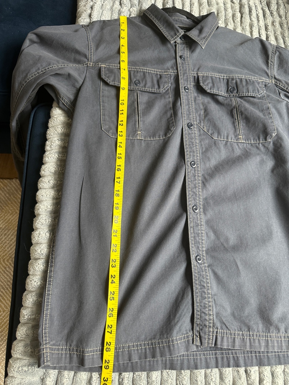 Patagonia Men's All Season Field Shirt in a charcoal smolder blue - Picture 5 of 6
